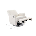 Obaby Madison Swivel Glider Recliner Chair - Bouclé Style
