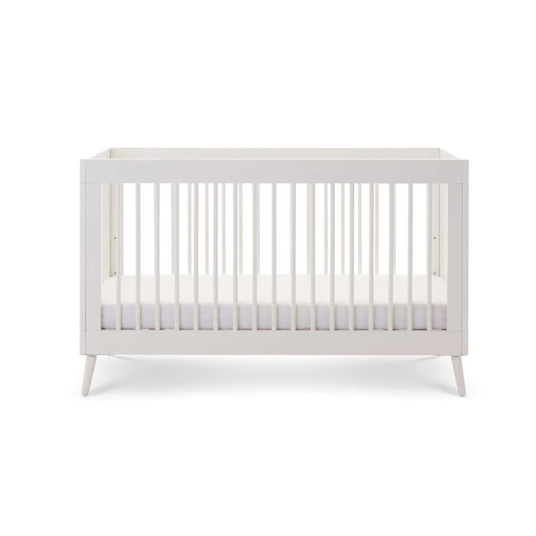 Obaby Maya Cot Bed - Nordic White-Cot Beds-Nordic White-No Mattress | Natural Baby Shower
