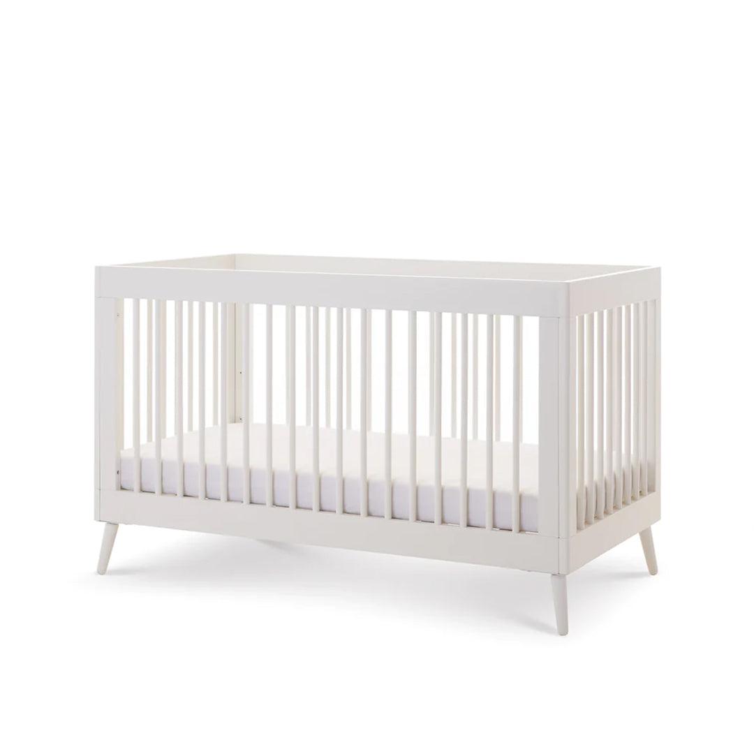 Obaby Maya Cot Bed - Nordic White-Cot Beds-Nordic White-No Mattress | Natural Baby Shower