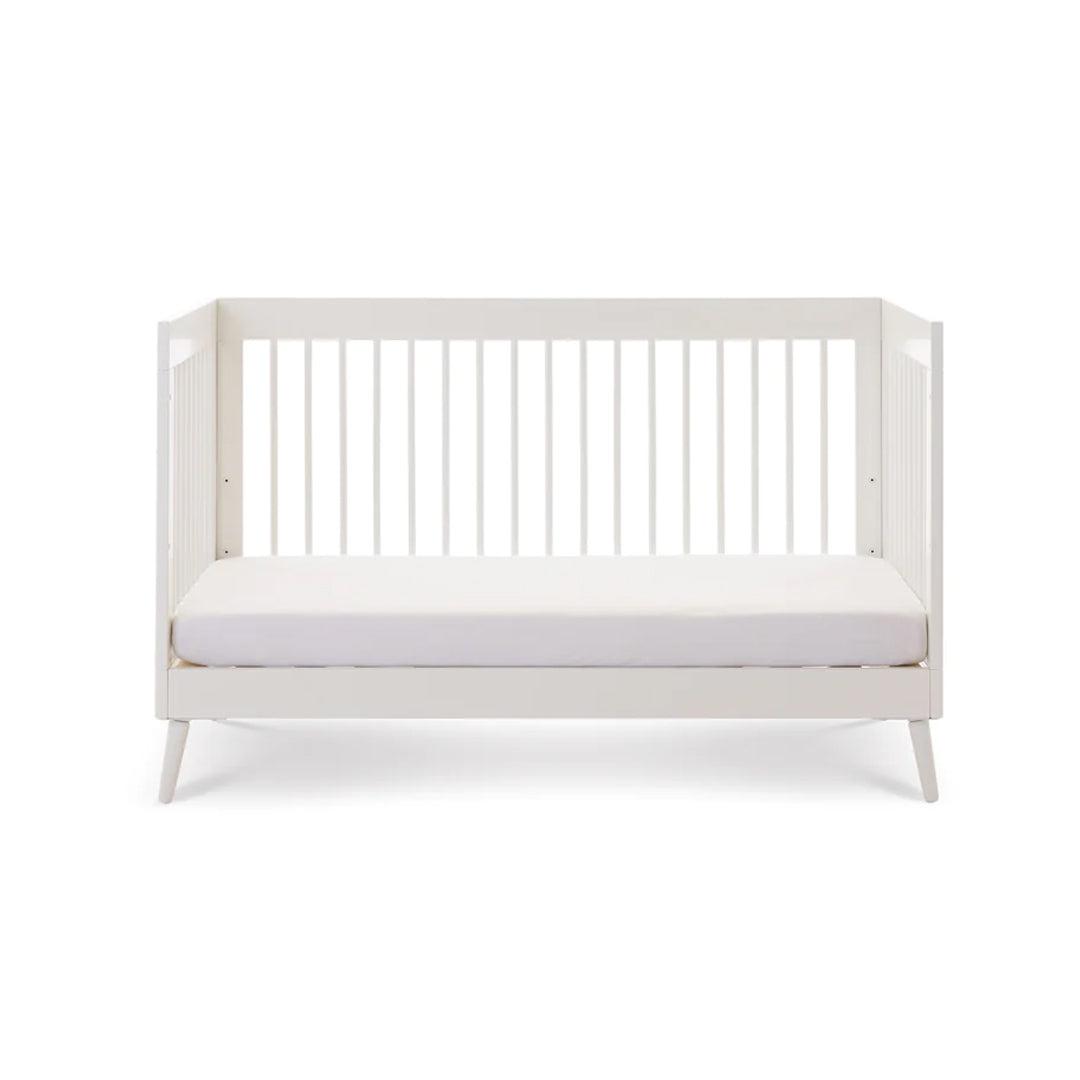 Obaby Maya Cot Bed - Nordic White-Cot Beds-Nordic White-No Mattress | Natural Baby Shower