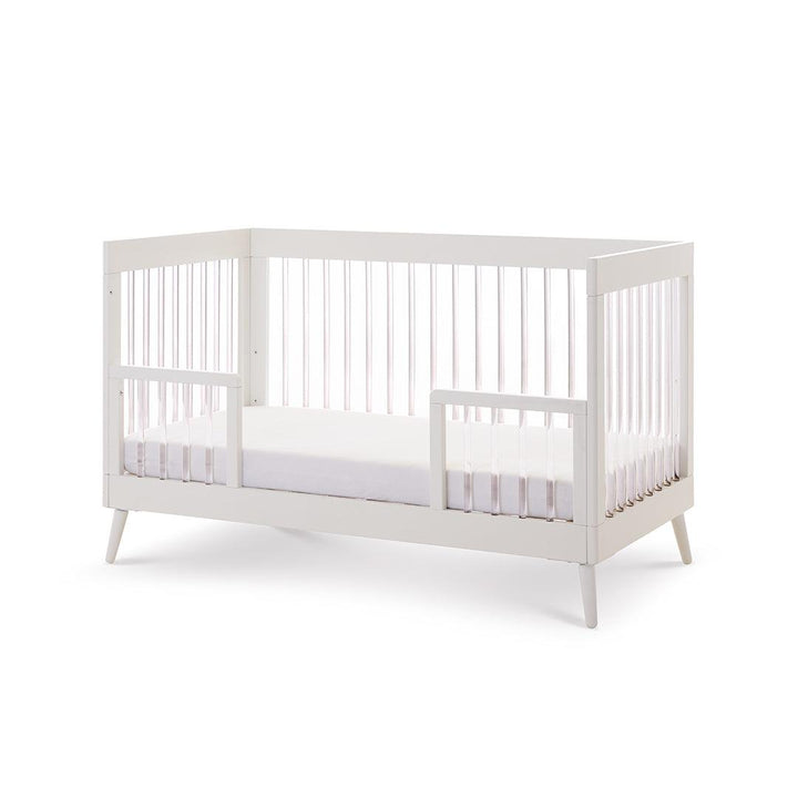 Obaby Maya Cot Bed - Scandi White + Acrylic-Cot Beds-No Mattress- | Natural Baby Shower