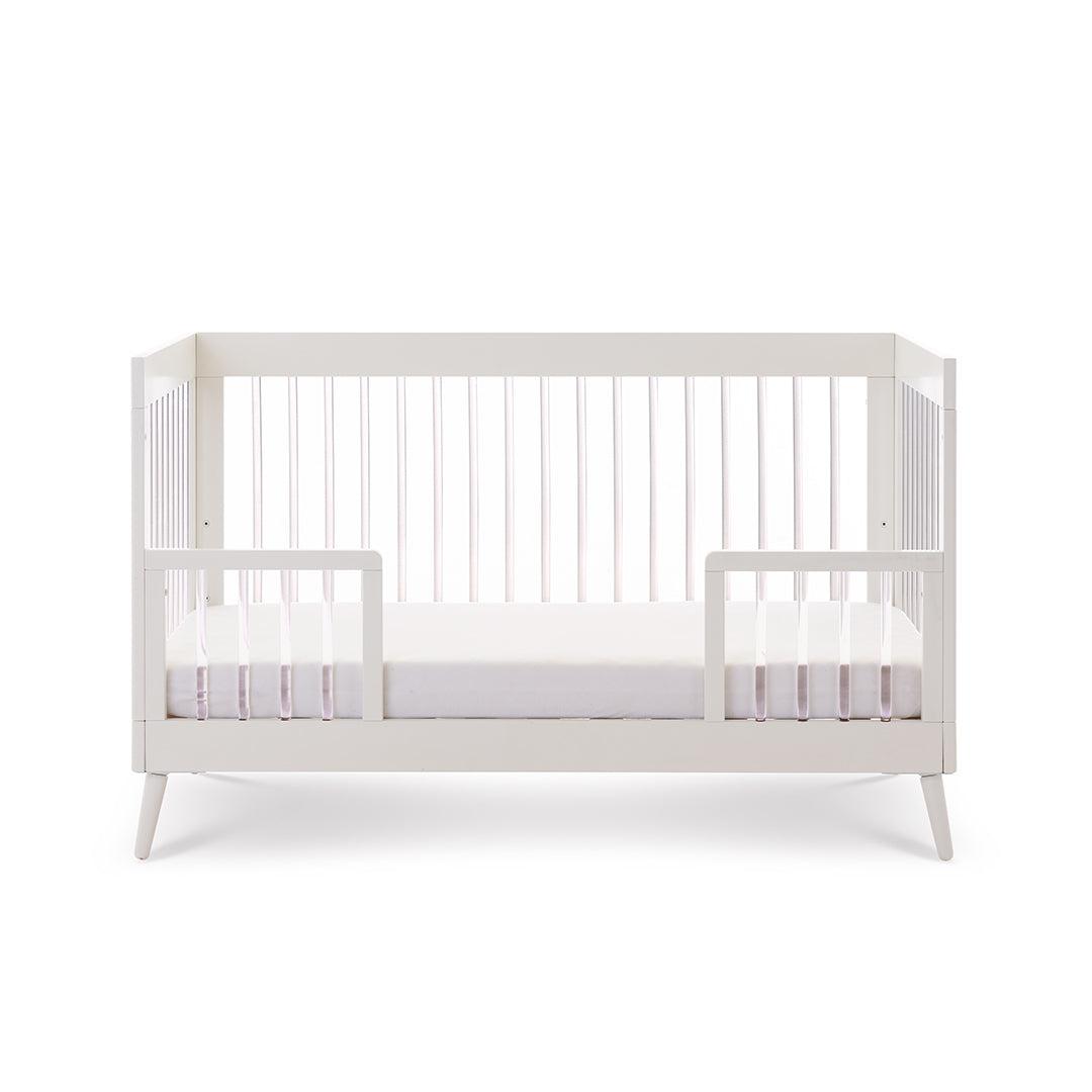 Obaby Maya Cot Bed - Scandi White + Acrylic-Cot Beds-No Mattress- | Natural Baby Shower