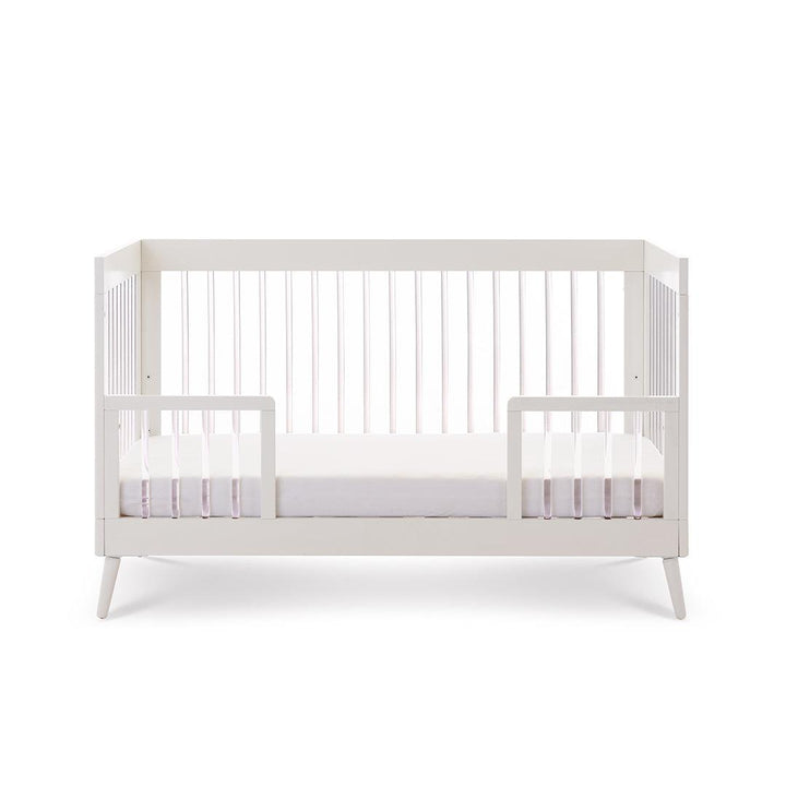 Obaby Maya Cot Bed - Scandi White + Acrylic-Cot Beds-No Mattress- | Natural Baby Shower