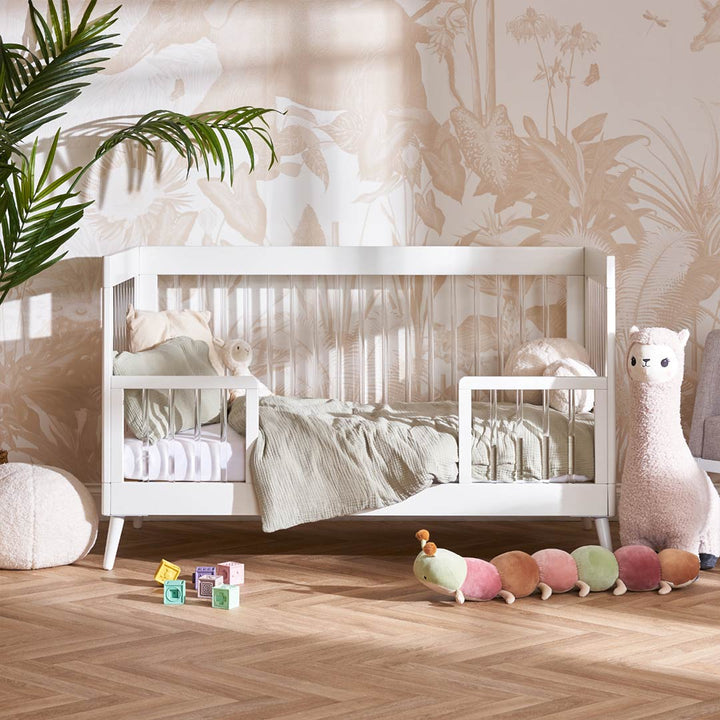 Obaby Maya 3 Piece Room Set - White + Acrylic-Nursery Sets-No Mattress- | Natural Baby Shower