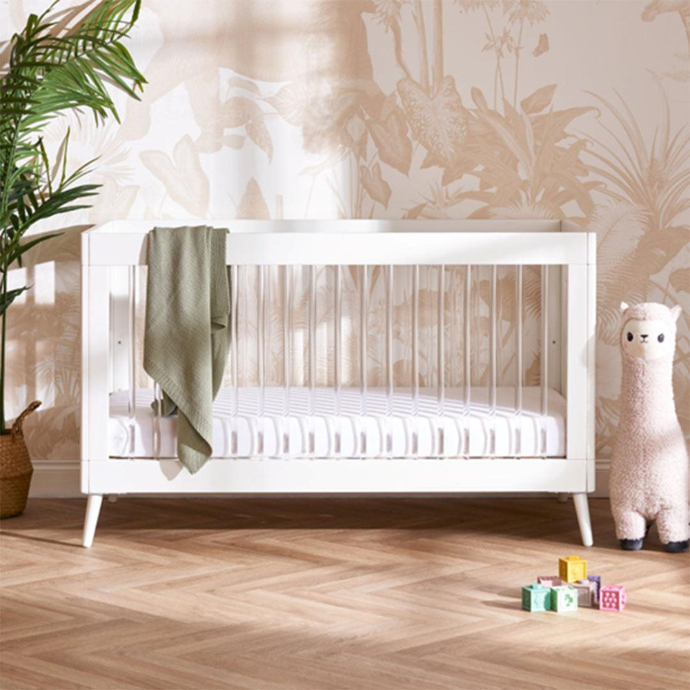 Obaby Maya 2 Piece Room Set - White + Acrylic-Nursery Sets-No Mattress- | Natural Baby Shower