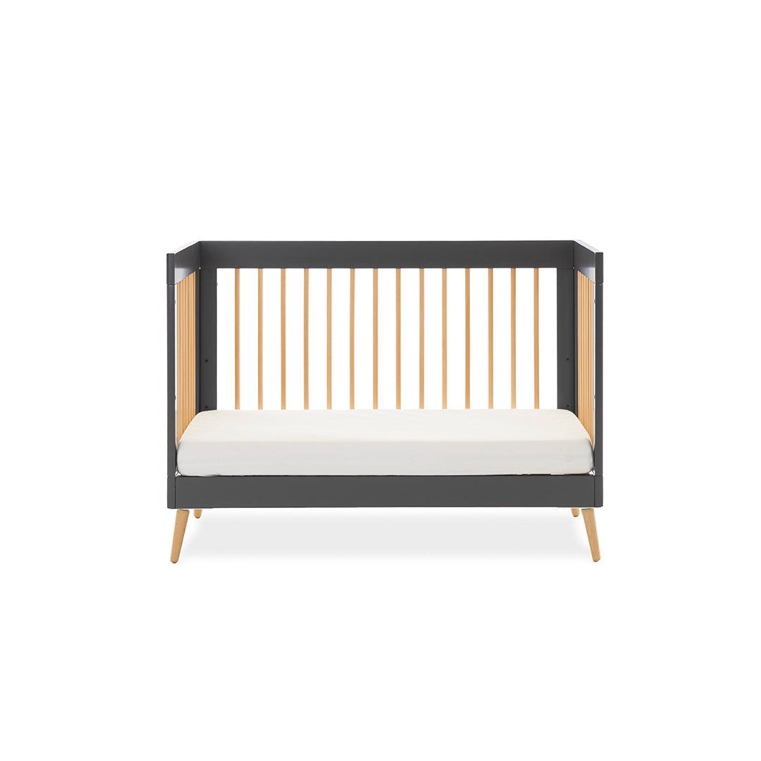 Obaby Maya Mini Cot Bed - Slate/Natural-Cot Beds-Slate/Natural-No Mattress | Natural Baby Shower