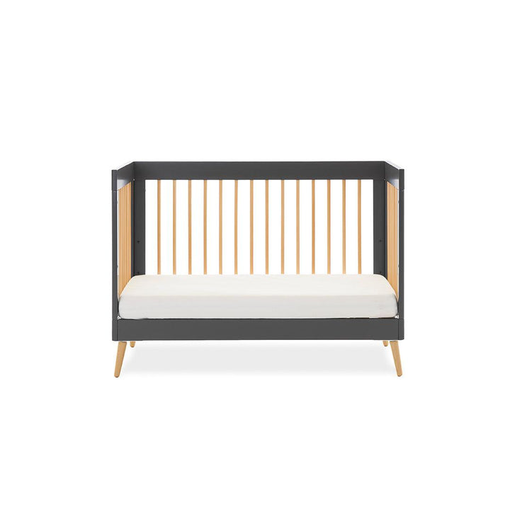 Obaby Maya Mini Cot Bed - Slate/Natural-Cot Beds-Slate/Natural-No Mattress | Natural Baby Shower