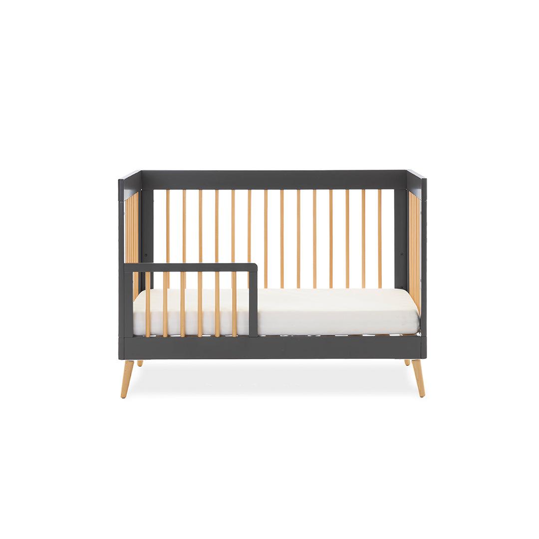 Obaby Maya Mini Cot Bed - Slate/Natural-Cot Beds-Slate/Natural-No Mattress | Natural Baby Shower