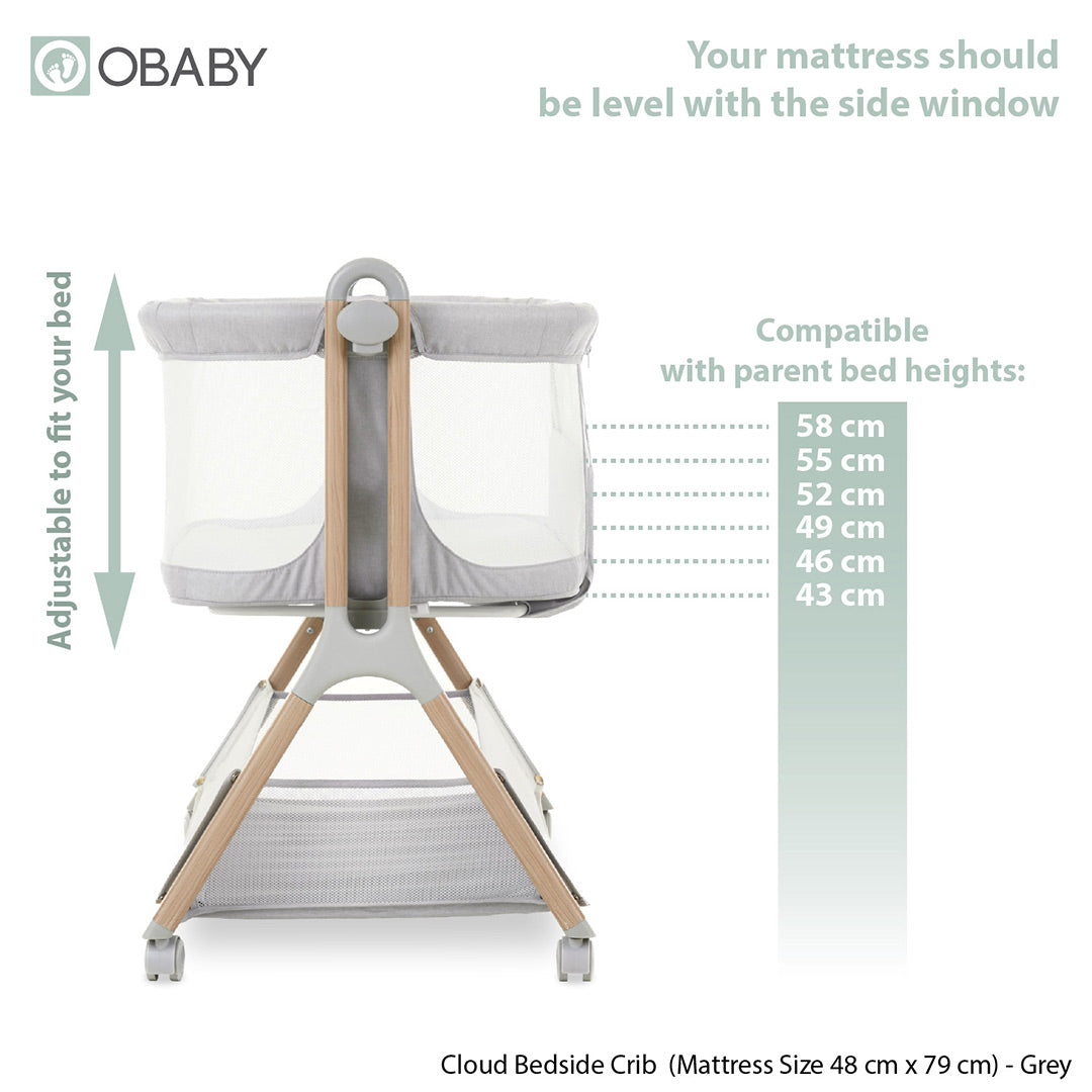 Obaby Maya Mini Luxe 6 Piece Room Set - Slate-Nursery Sets- | Natural Baby Shower