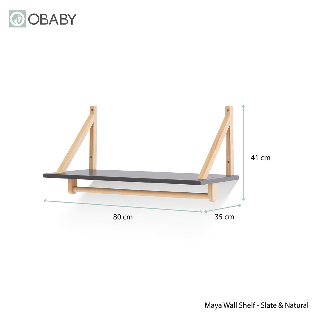 Obaby Maya Mini Luxe 6 Piece Room Set - Slate-Nursery Sets- | Natural Baby Shower