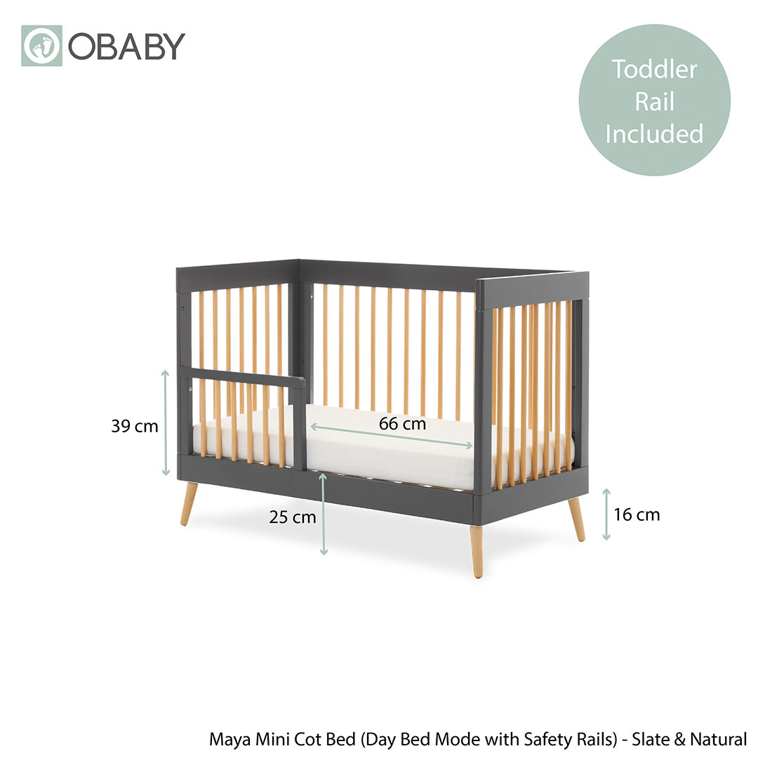 Obaby Maya Mini Luxe 6 Piece Room Set - Slate-Nursery Sets- | Natural Baby Shower