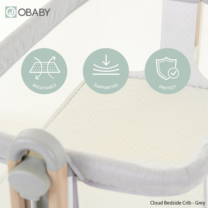 Obaby Maya Mini Luxe 6 Piece Room Set - Slate-Nursery Sets- | Natural Baby Shower