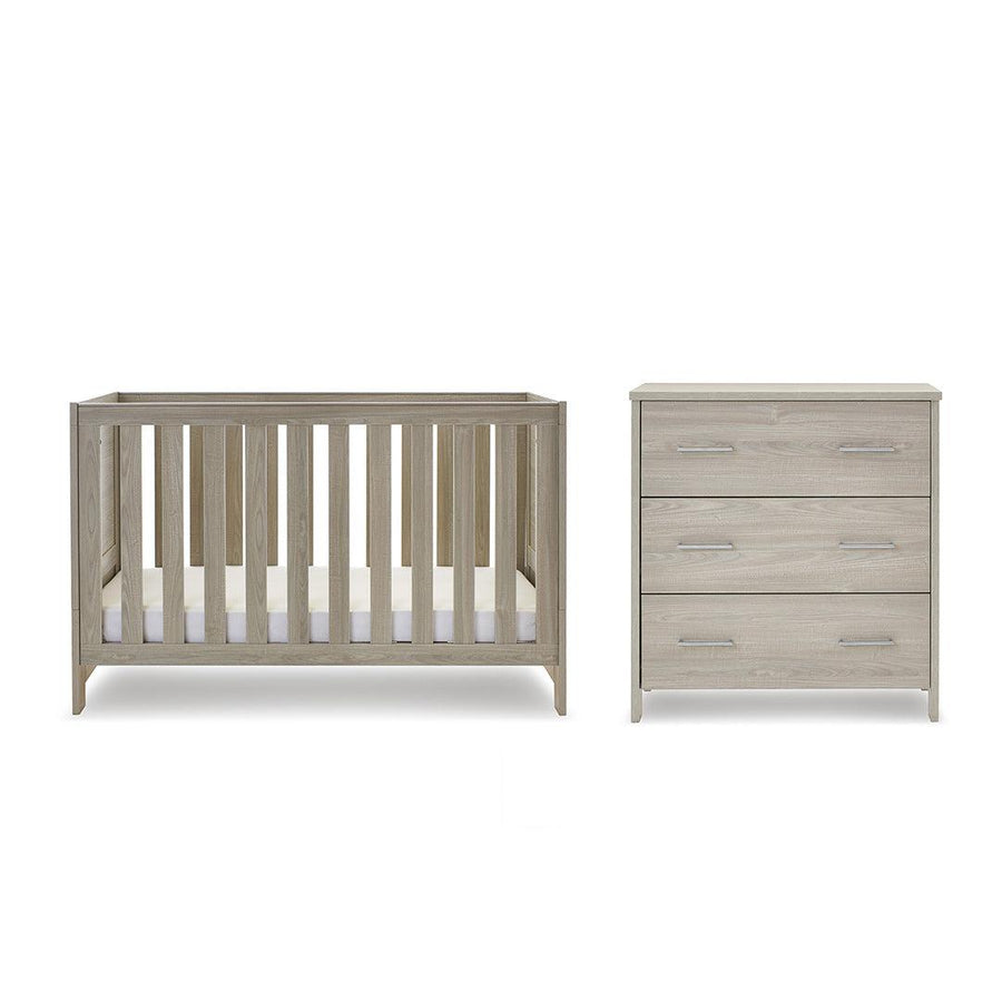 Obaby Nika 2 Piece Room Set - Grey Wash-Nursery Sets-Grey Wash-No Mattress | Natural Baby Shower