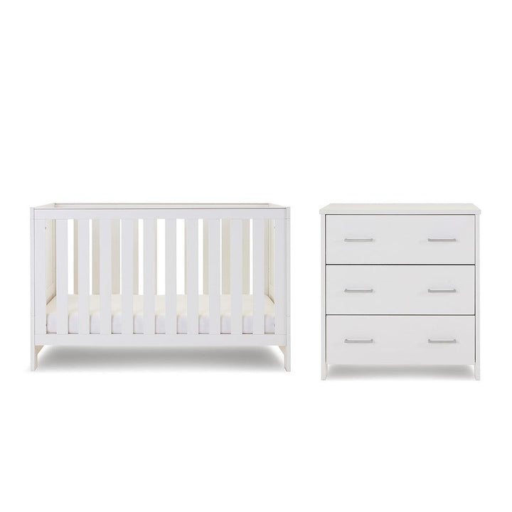 Obaby Nika 2 Piece Room Set - White Wash-Nursery Sets-White Wash-No Mattress | Natural Baby Shower