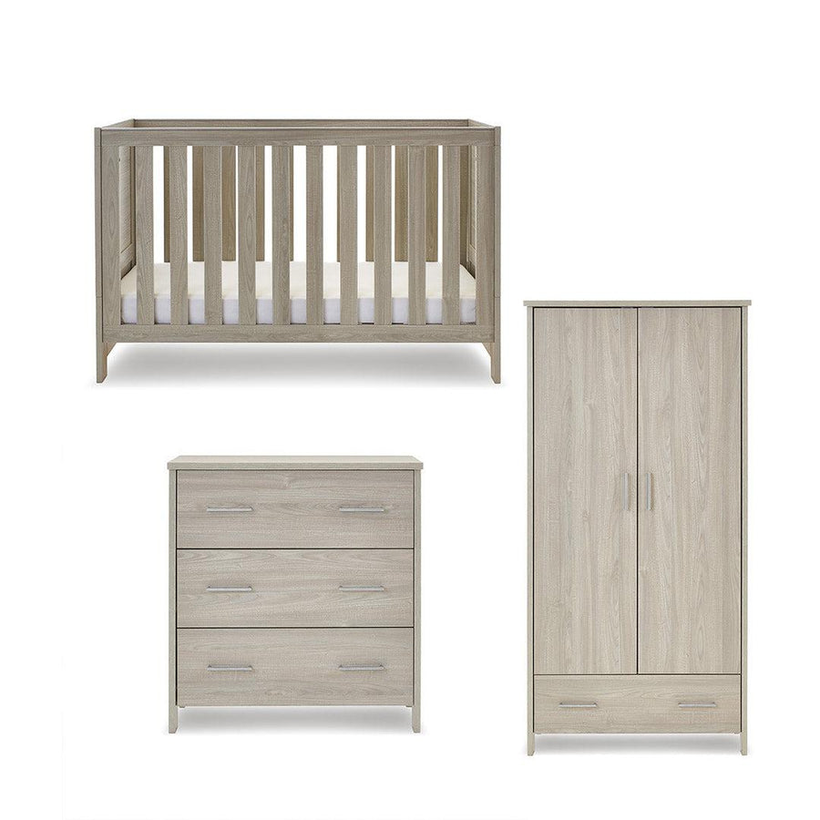 Obaby Nika 3 Piece Room Set - Grey Wash-Nursery Sets-Grey Wash-No Mattress | Natural Baby Shower