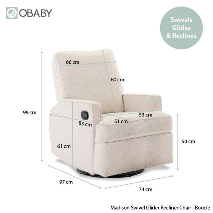 Obaby Nika 6 Piece Room Set with Chair and Cloud Bedside Crib - Oak & White-Nursery Sets- | Natural Baby Shower