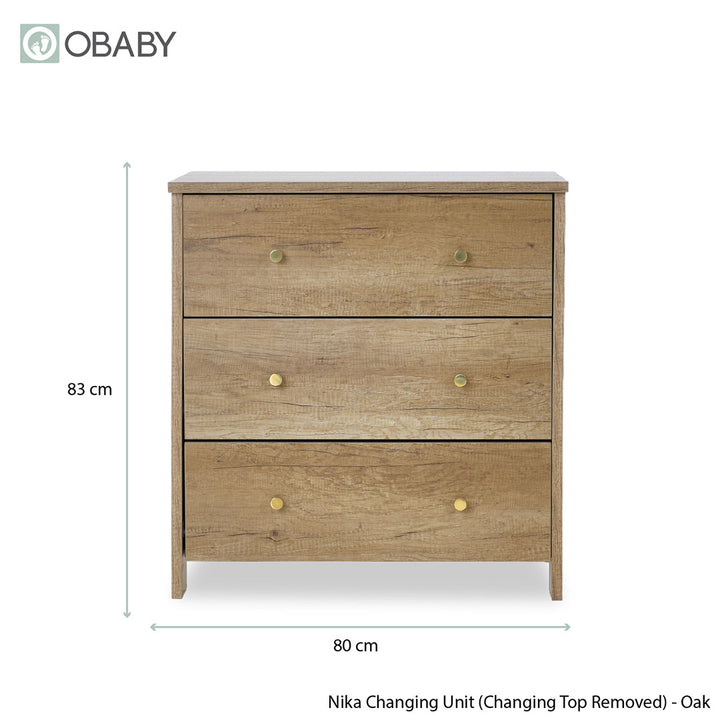 Obaby Nika 4 Piece Room Set - Oak-Nursery Sets- | Natural Baby Shower