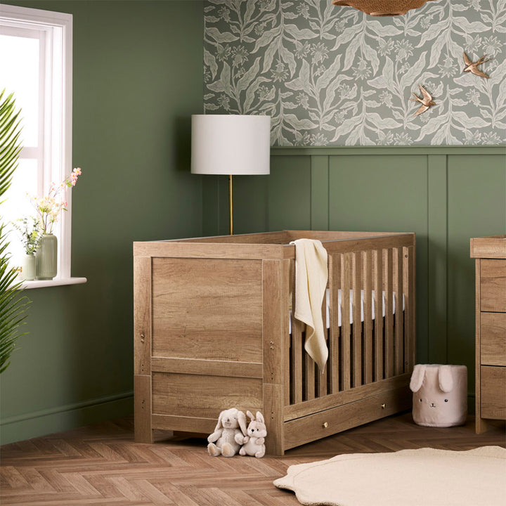 Obaby Nika 4 Piece Room Set - Oak-Nursery Sets- | Natural Baby Shower