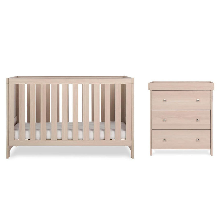 Obaby Nika 2 Piece Room Set - Aspen-Nursery Sets-Aspen-Cot Bed | Natural Baby Shower