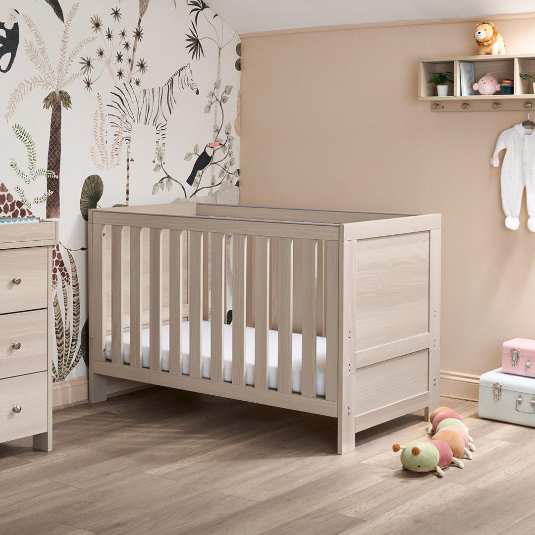 Obaby Nika 2 Piece Room Set - Aspen-Nursery Sets-Aspen-Cot Bed | Natural Baby Shower