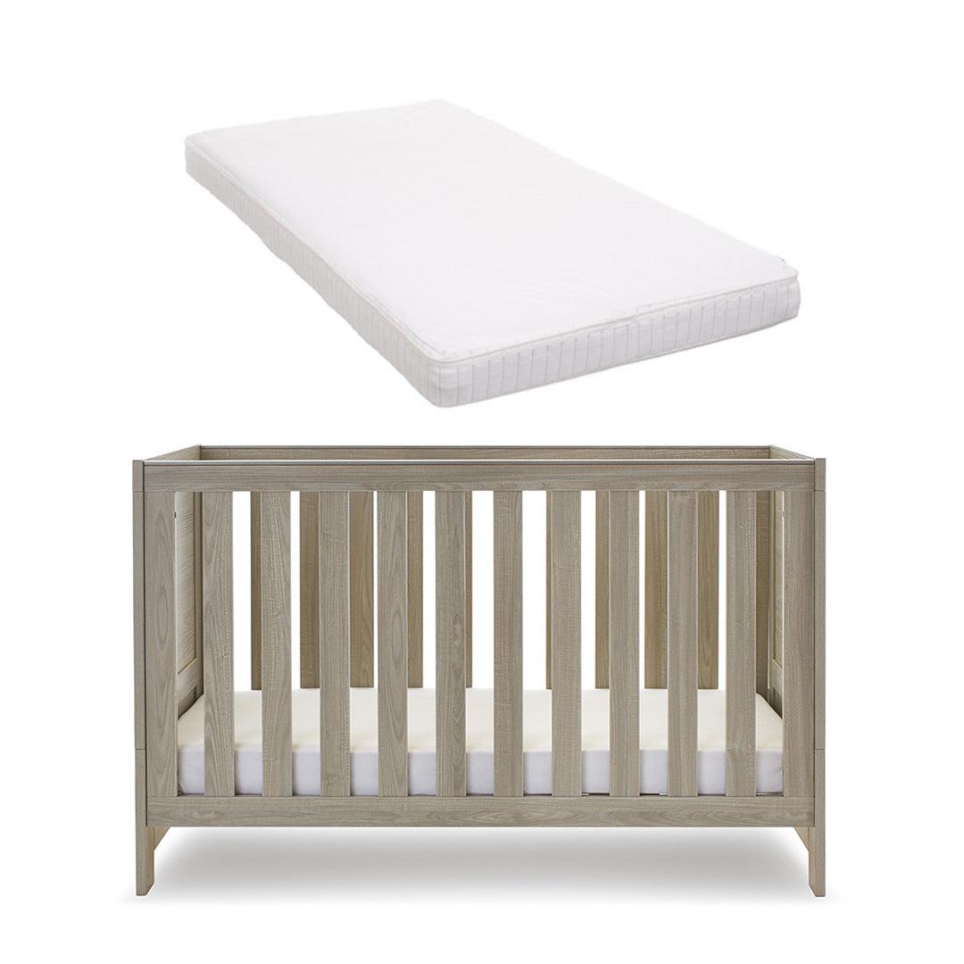 Obaby Nika Cot Bed - Grey Wash-Cot Beds-Grey Wash-Moisture Management Mattress | Natural Baby Shower