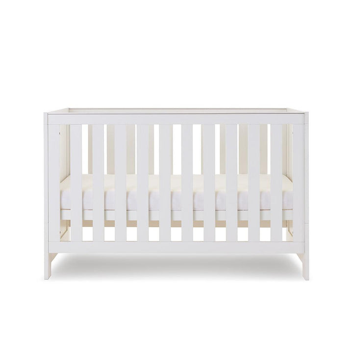 Obaby Nika Cot Bed - White Wash-Cot Beds-White Wash-No Mattress | Natural Baby Shower