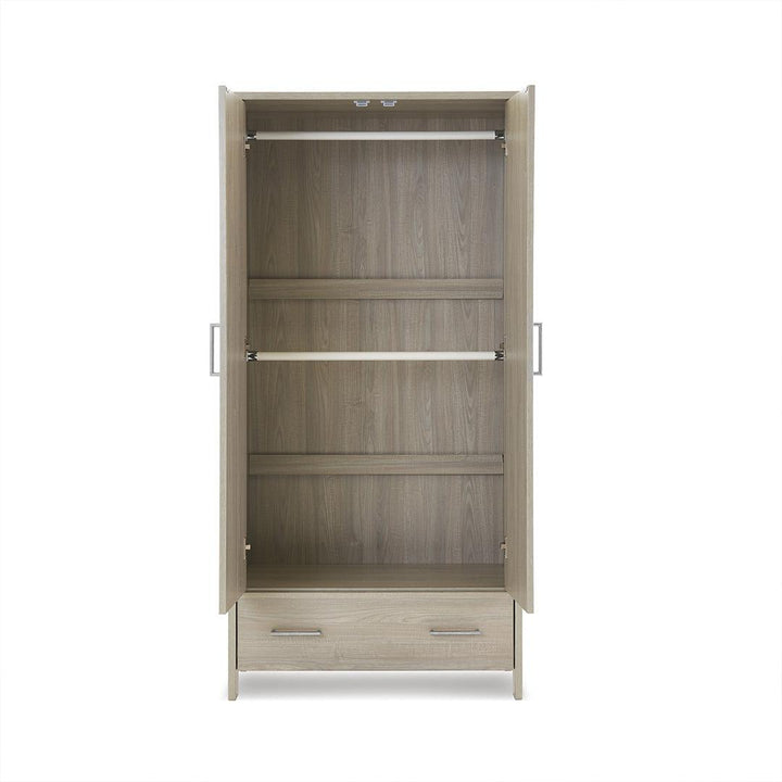 Obaby Nika Double Wardrobe - Grey Wash-Wardrobes-Grey Wash- | Natural Baby Shower