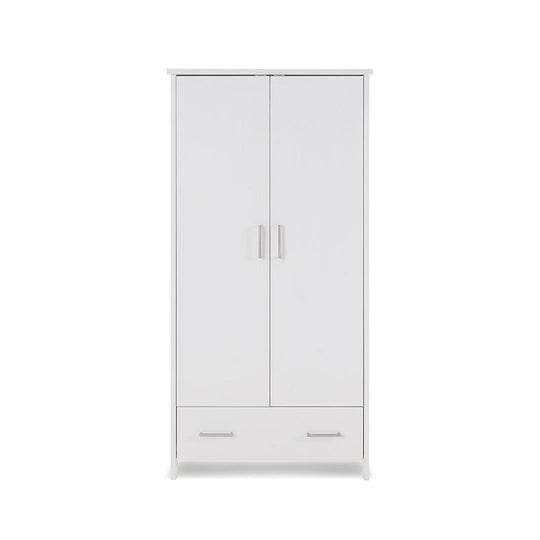 Obaby Nika Double Wardrobe - White Wash-Wardrobes-White Wash- | Natural Baby Shower