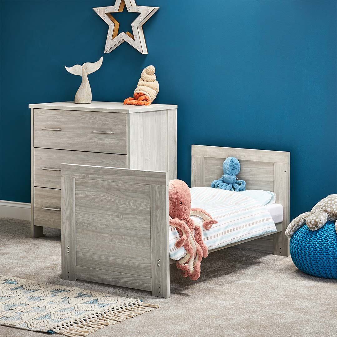 Obaby Nika Mini 2 Piece Room Set - Grey Wash-Nursery Sets-Grey Wash-No Mattress | Natural Baby Shower