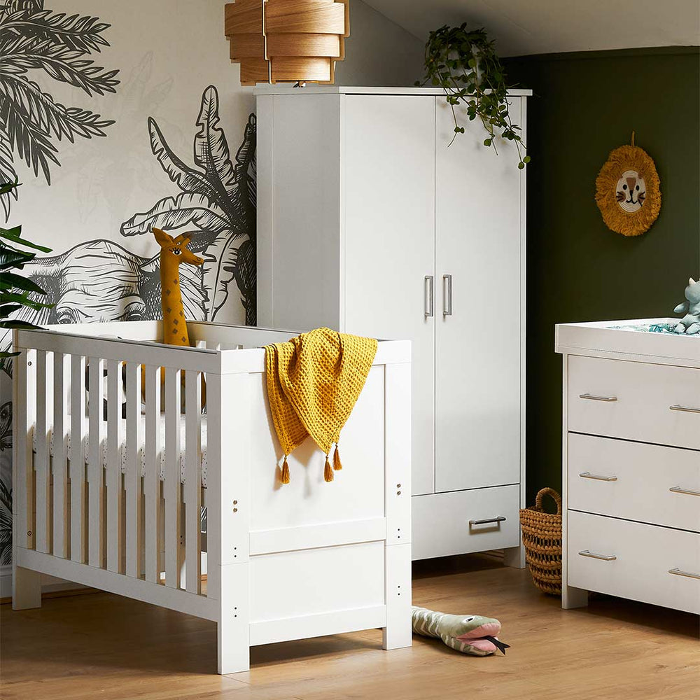 Obaby Nika Mini 3 Piece Room Set - White Wash-Nursery Sets-White Wash-No Mattress | Natural Baby Shower