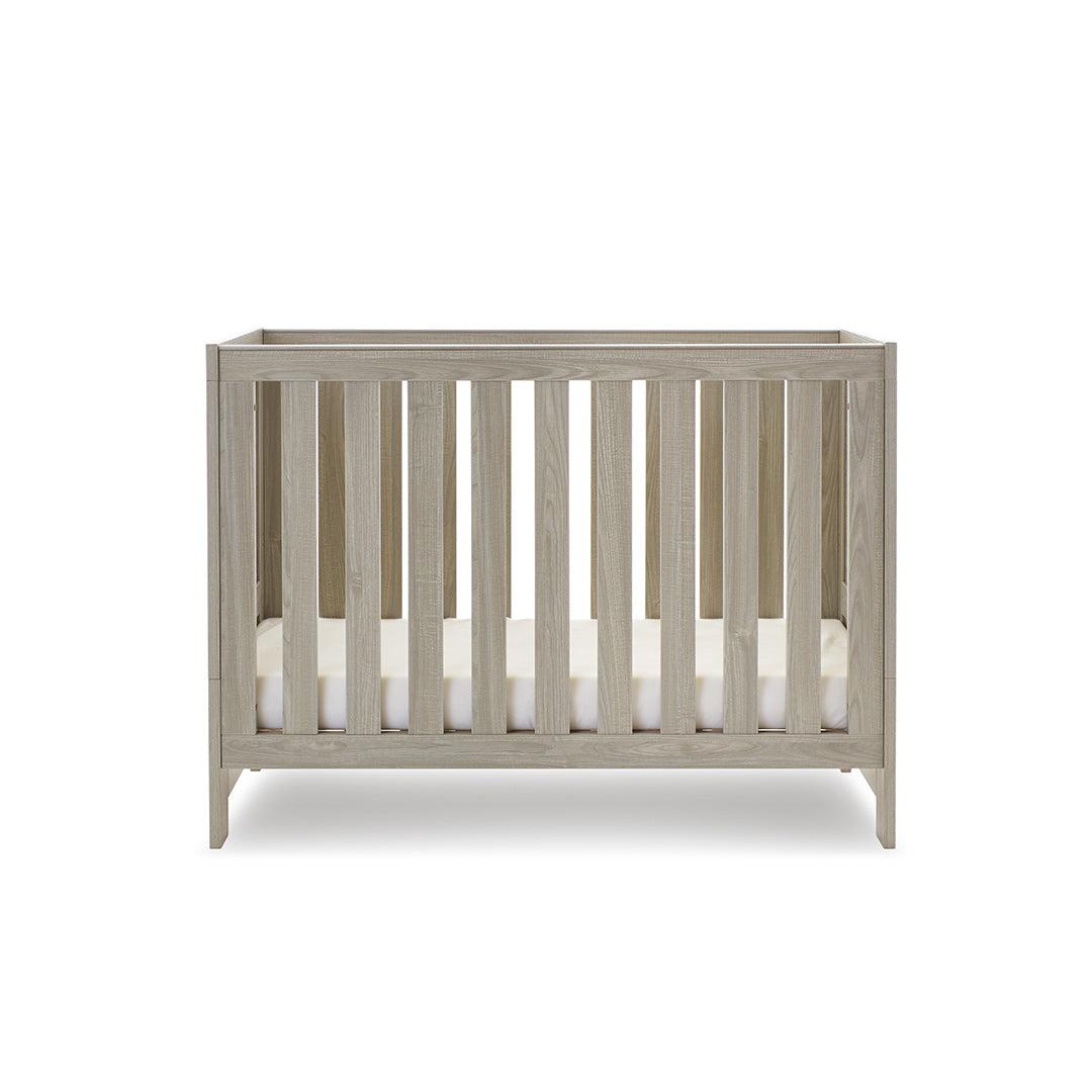 Obaby Nika Mini Cot Bed - Grey Wash-Cot Beds-Grey Wash-No Mattress | Natural Baby Shower