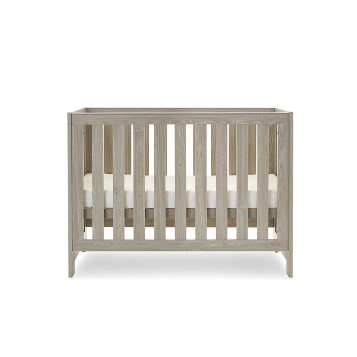 Obaby Nika Mini Cot Bed - Grey Wash-Cot Beds-Grey Wash-No Mattress | Natural Baby Shower