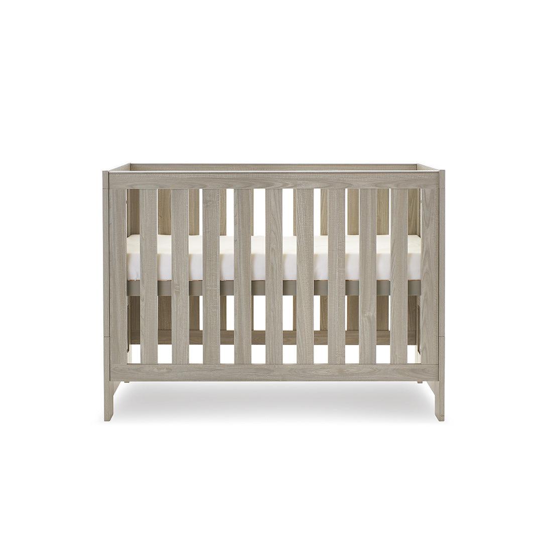 Obaby Nika Mini Cot Bed - Grey Wash-Cot Beds-Grey Wash-No Mattress | Natural Baby Shower