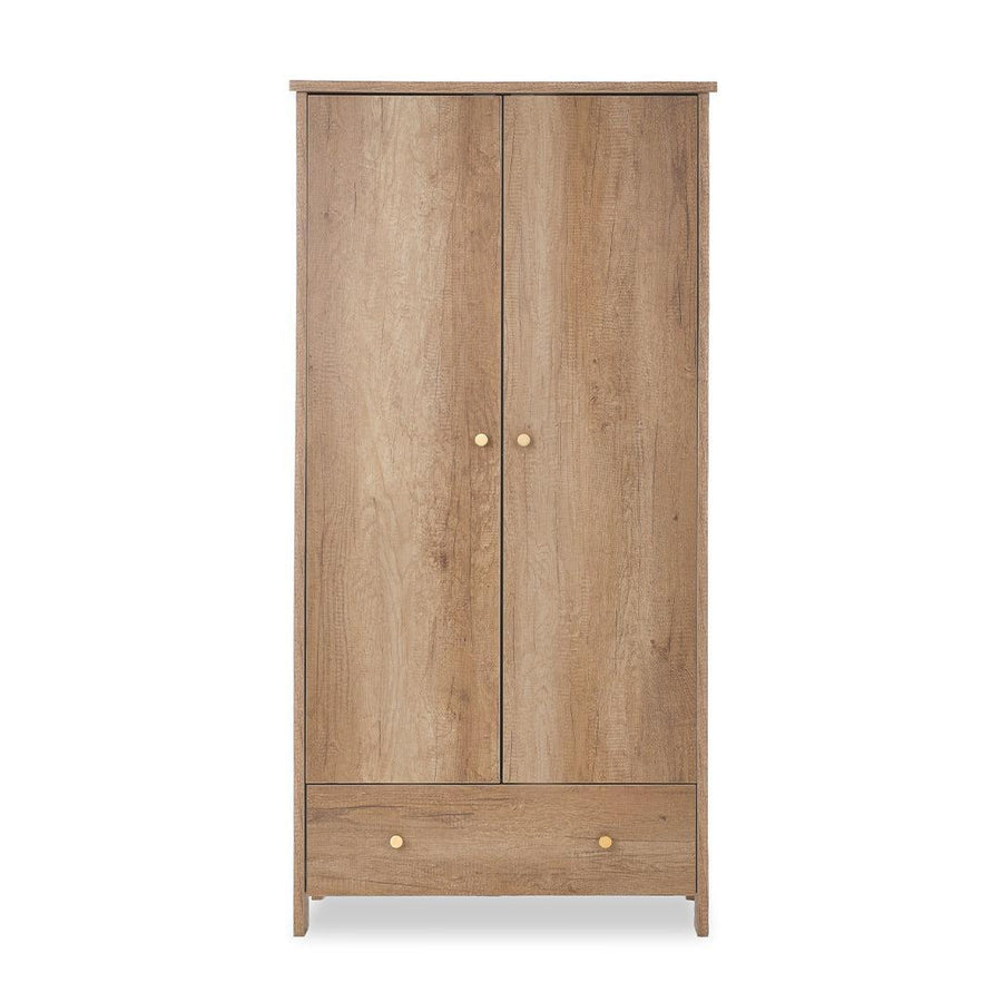 Obaby Nika Double Wardrobe - Oak-Wardrobes-Oak-One Size | Natural Baby Shower