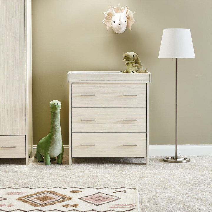 Obaby Nika 2 Piece Room Set - Oatmeal-Nursery Sets-Oatmeal-No Mattress | Natural Baby Shower