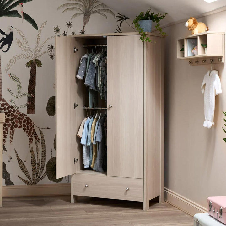 Obaby Nika Double Wardrobe - Aspen-Wardrobes-Aspen-One Size | Natural Baby Shower