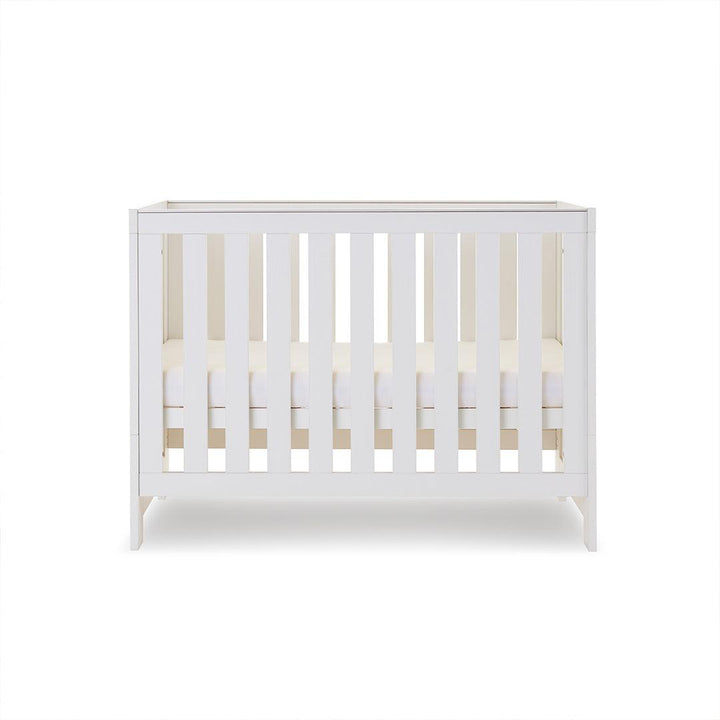 Obaby Nika Mini Cot Bed - White Wash-Cot Beds-White Wash-No Mattress | Natural Baby Shower