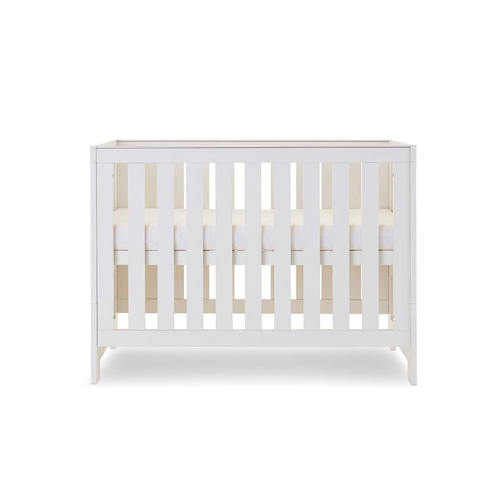 Obaby Nika Mini Cot Bed - White Wash-Cot Beds-White Wash-No Mattress | Natural Baby Shower