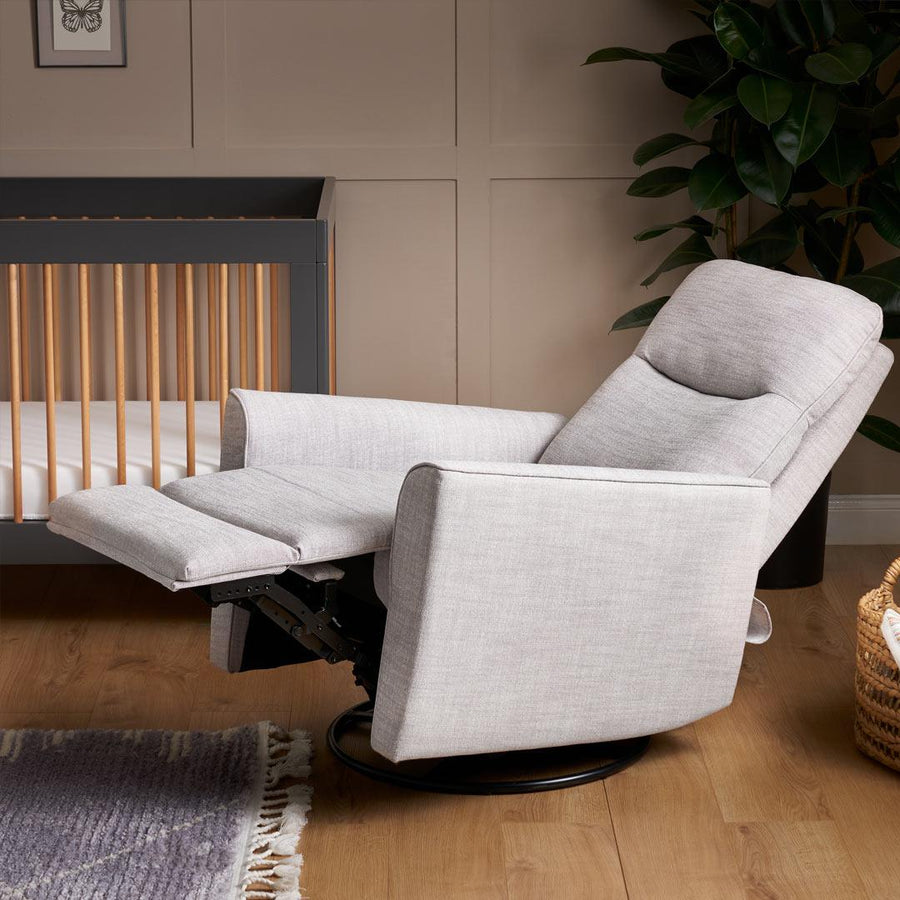 Obaby Madison Swivel Glider Recliner Chair - Bouclé Style | Natural ...