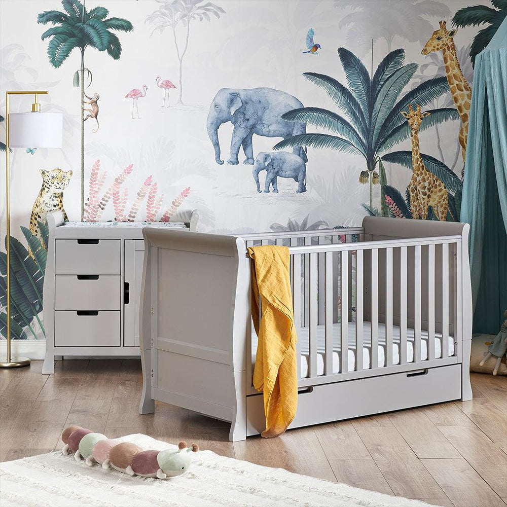 Obaby Stamford Classic 2 Piece Room Set - Warm Grey-Nursery Sets- | Natural Baby Shower