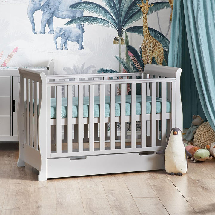 Obaby Stamford Mini Cot Bed - Warm Grey-Cot Beds-No Extras- | Natural Baby Shower