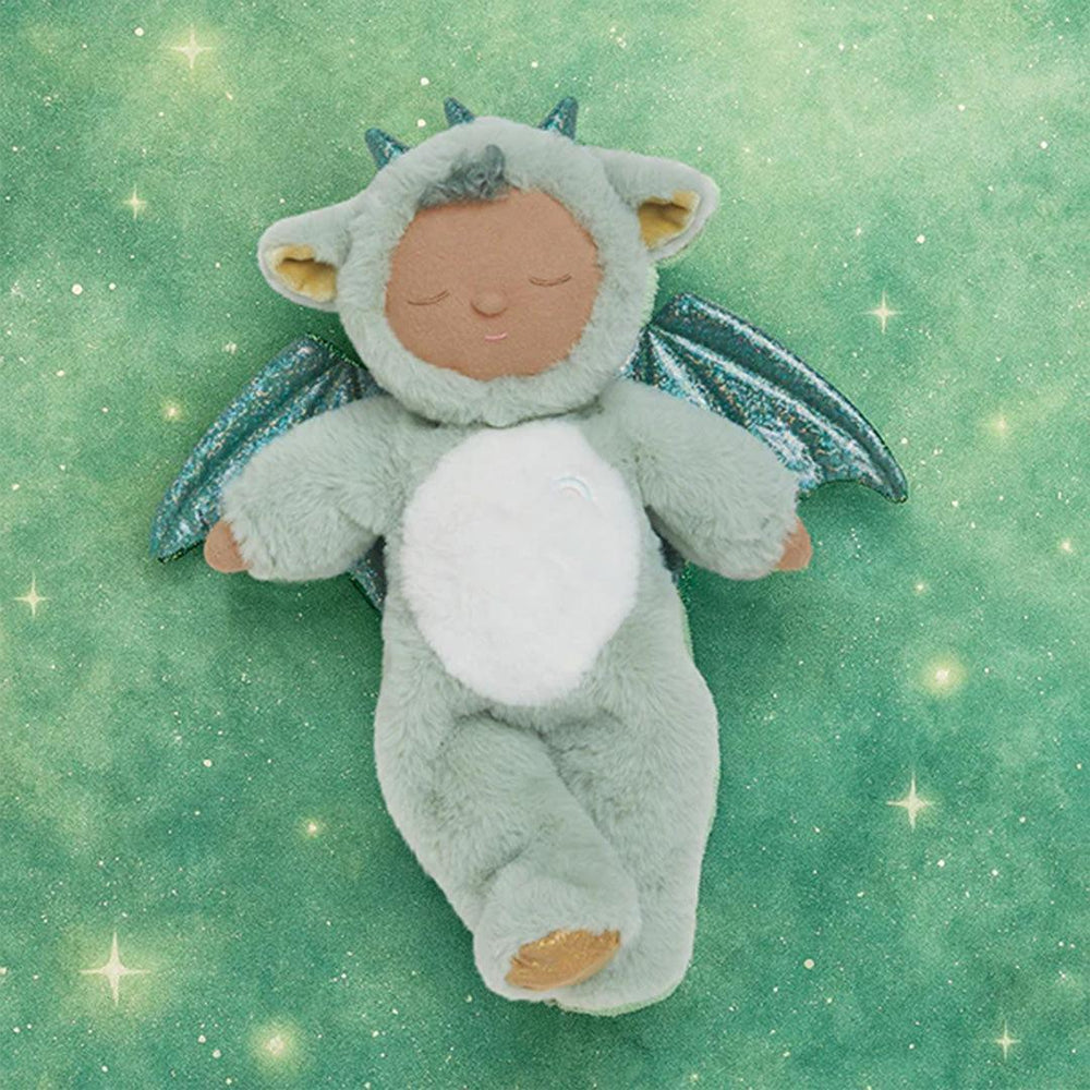 Olli Ella Cozy Dinkum Dragon - Ash Green-Dolls-Ash Green- | Natural Baby Shower