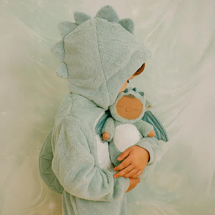 Olli Ella Cozy Dinkum Dragon - Ash Green-Dolls-Ash Green- | Natural Baby Shower