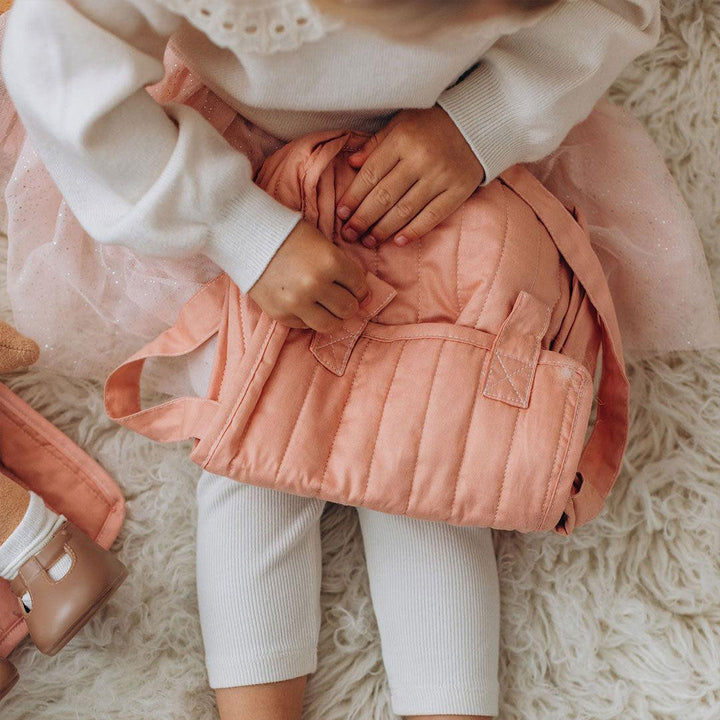 Olli Ella Carrie Convertible Changing Set - Rose-Play Bags + Purses-Rose- | Natural Baby Shower