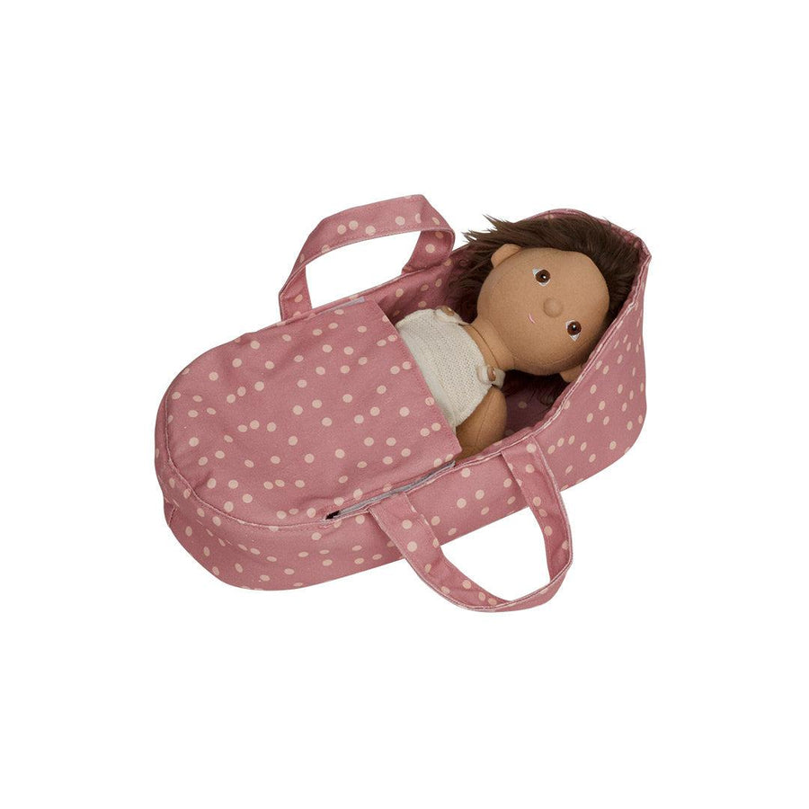 Olli Ella Dinkum Dolls Carry Cot - Polka Dot-Dolls Accessories-Polka Dot- | Natural Baby Shower