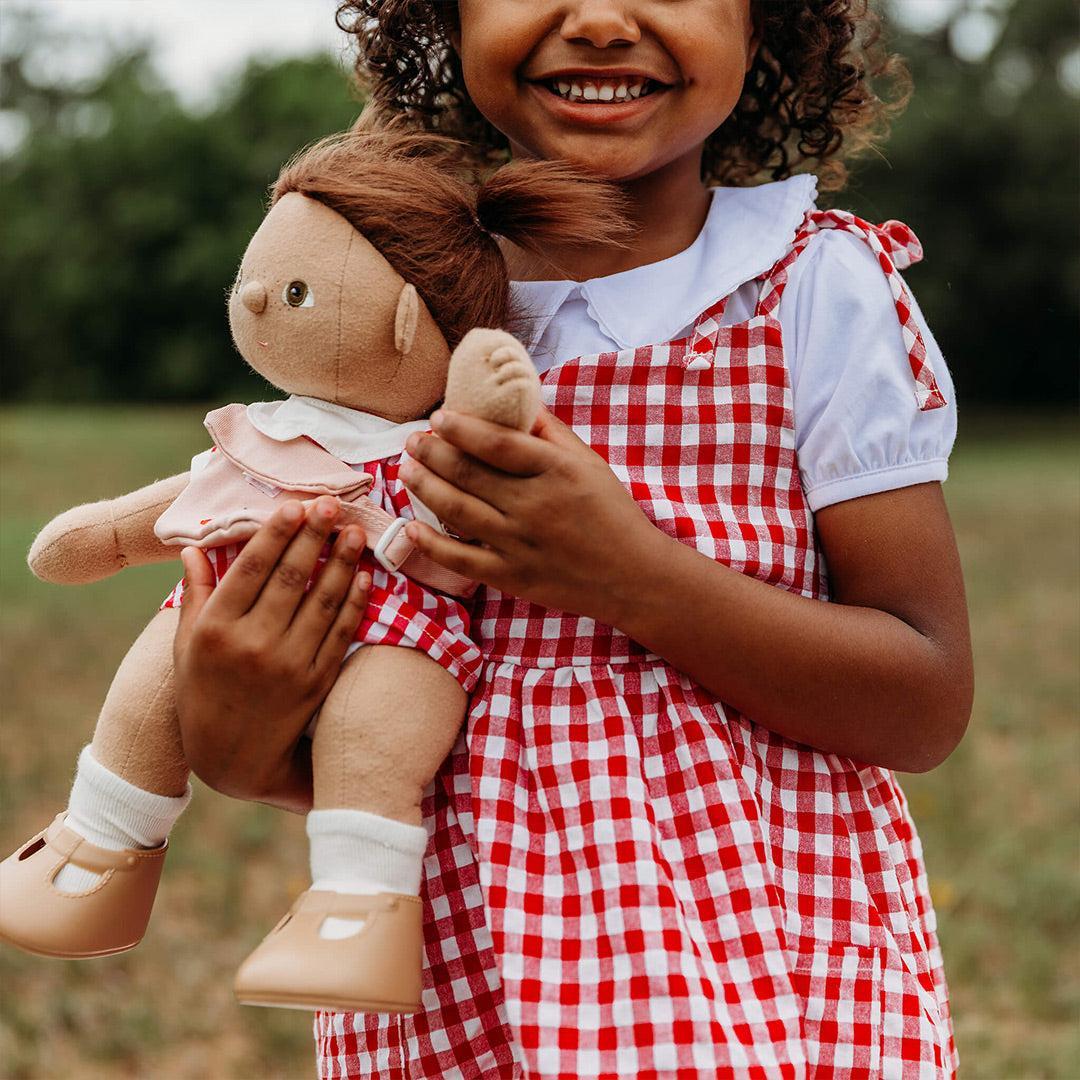 Olli Ella Cherry Gingham Outfit Set - Red-Soft Toys-Red- | Natural Baby Shower