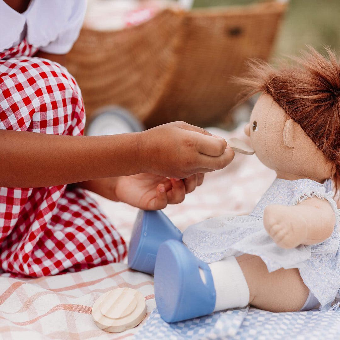 Olli Ella Petal Picnic Outfit Set - Teal-Soft Toys-Teal- | Natural Baby Shower