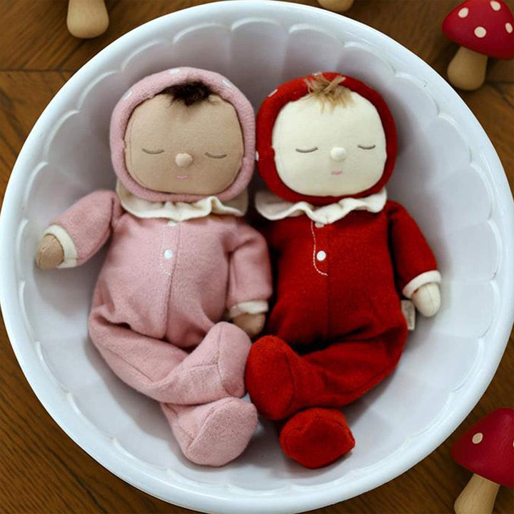 Olli Ella Dozy Dinkum Toadstool Moppet - Pink-Dolls-Pink- | Natural Baby Shower