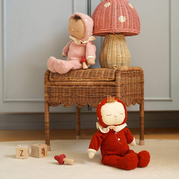 Olli Ella Dozy Dinkum Toadstool Moppet - Pink-Dolls-Pink- | Natural Baby Shower