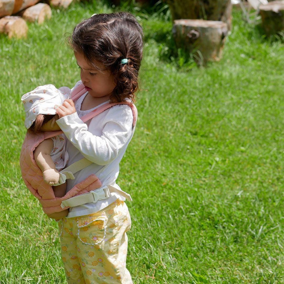 Olli Ella Dinkum Dolls Quilted Carrier - Rose-Soft Toys-Rose- | Natural Baby Shower